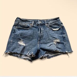 Old Navy Blue Distressed Jean Shorts